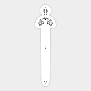 Tizona Sword (white) Sticker